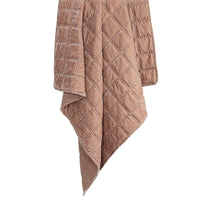 Emily Faux Silk Velvet Box Stitch Throw