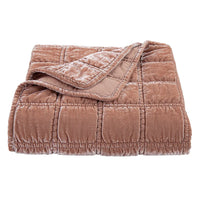 Emily Faux Silk Velvet Box Stitch Throw