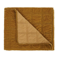 Emily Faux Silk Velvet Box Stitch Throw
