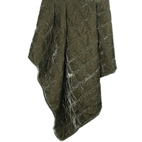 Emily Faux Silk Velvet Box Stitch Throw