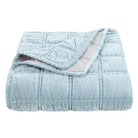 Emily Faux Silk Velvet Box Stitch Throw