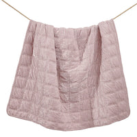 Emily Faux Silk Velvet Box Stitch Throw