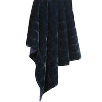 Emily Faux Silk Velvet Box Stitch Throw