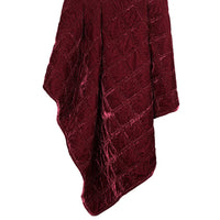 Emily Faux Silk Velvet Box Stitch Throw
