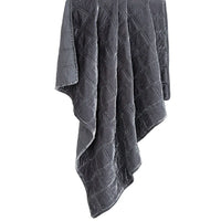 Emily Faux Silk Velvet Box Stitch Throw