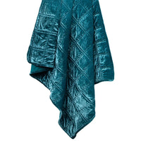 Emily Faux Silk Velvet Box Stitch Throw