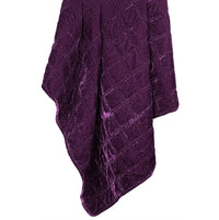 Emily Faux Silk Velvet Box Stitch Throw