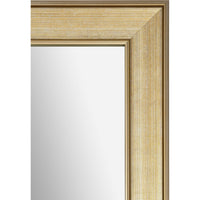 Rectangular mirror with a gold frame on a white background