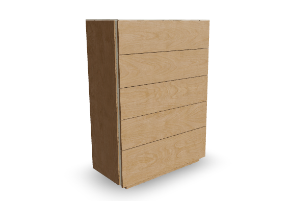 A beige Naples 5 Drawers Dresser against a white background, showing five horizontal drawers.