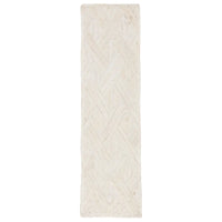 White textured rug on a white background