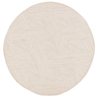 Round beige rug on a white background