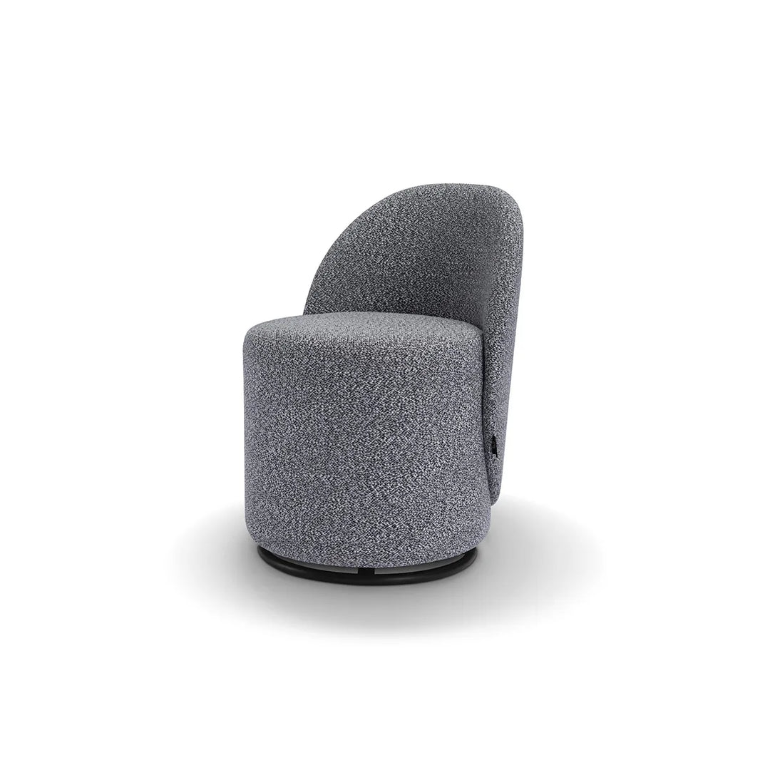 Gray textured armchair on a white background