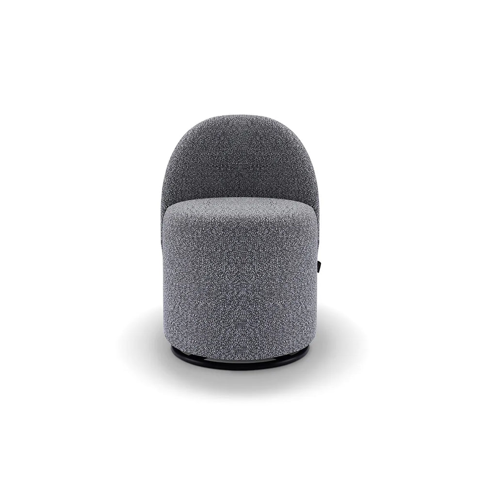 Gray textured stool on a white background