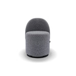 Gray textured stool on a white background