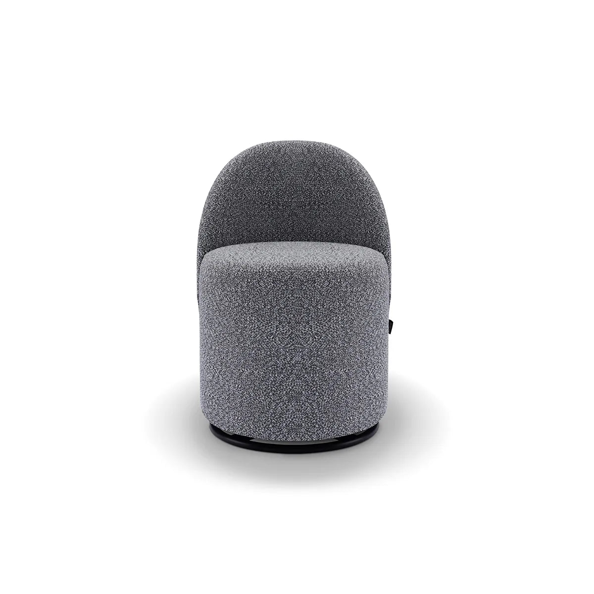 Gray textured stool on a white background