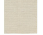 A beige area rug with a textured weave, laid out flat.