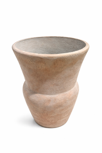 Terracotta pot on a white background