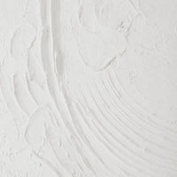 Hand-painted abstract wall art with heavy texture, framed in a wood frame with a cream veneer finish.