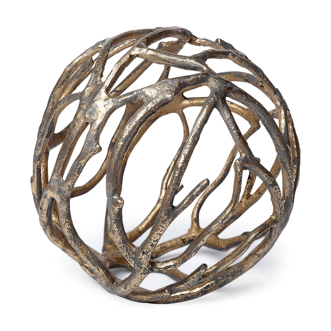A decorative tree branch orb