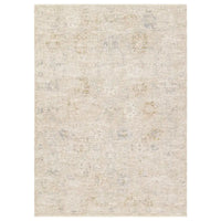 Beige area rug with subtle pattern on a white background
