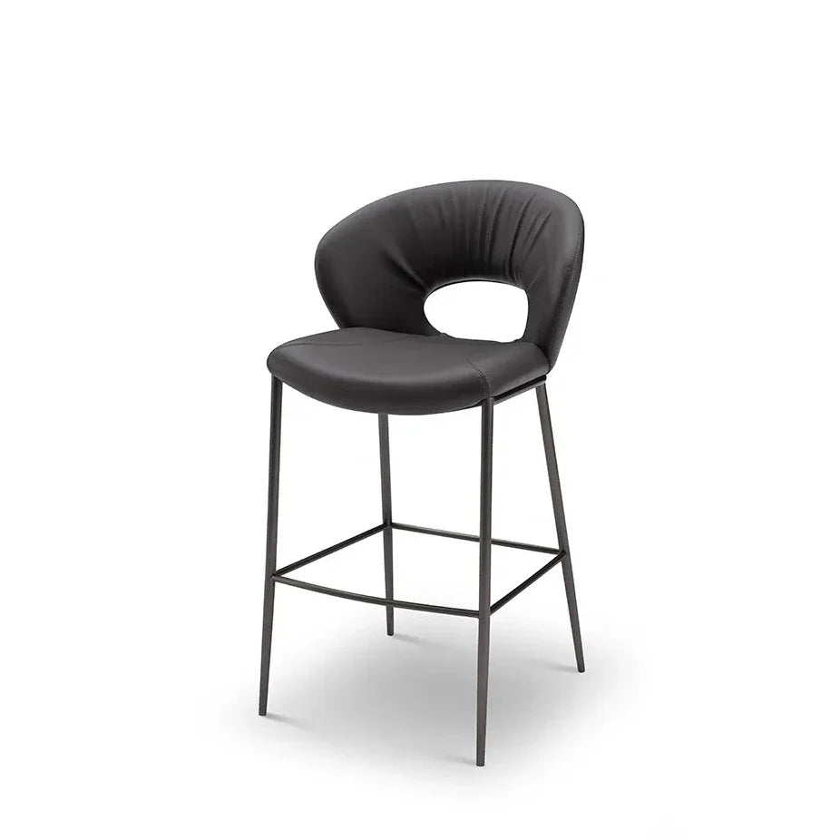 Black bar stool on a white background