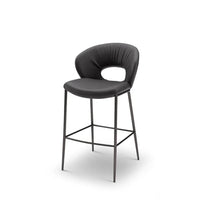 Black bar stool on a white background
