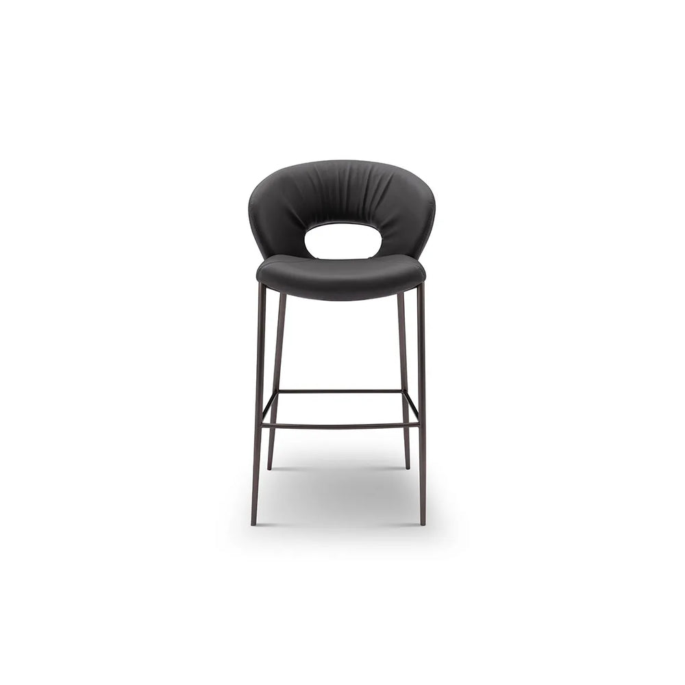 Black bar stool on a white background