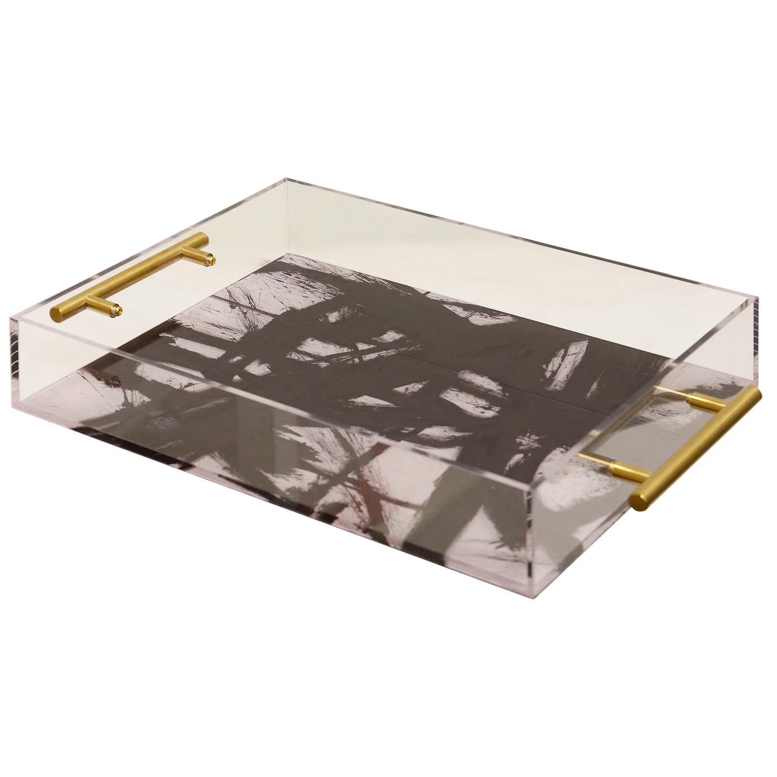 Brass Handle Cosmo Tray