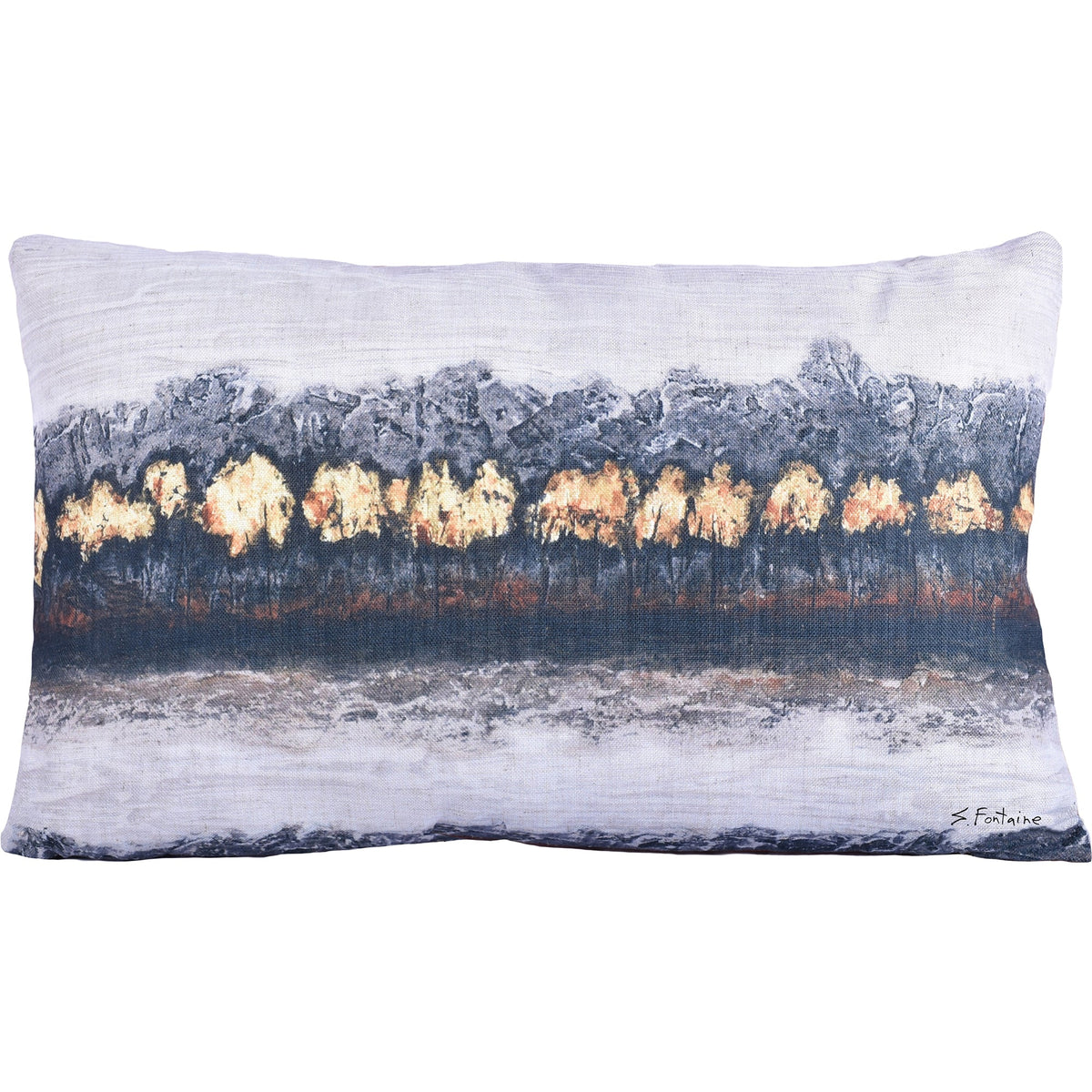 Gold Accent Kidney Pillow